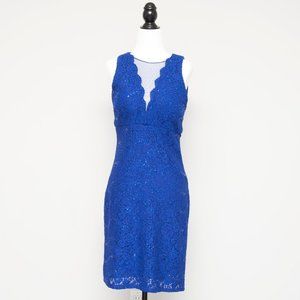Bellissima Blue Lace Dress with Sequins